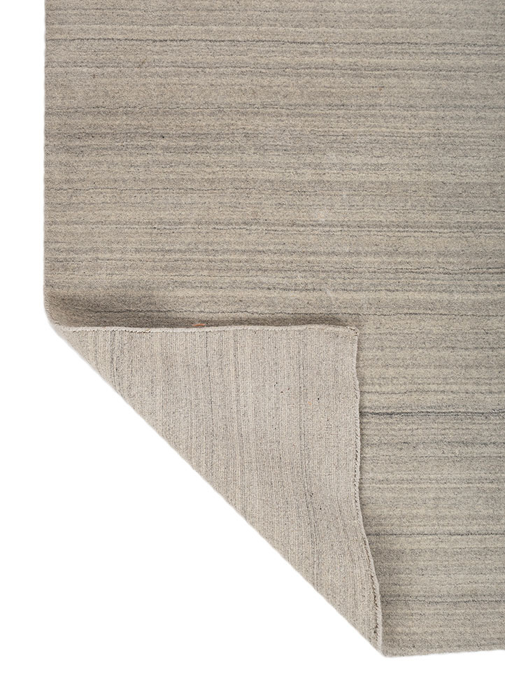 forme blue wool hand loom Rug - Perspective