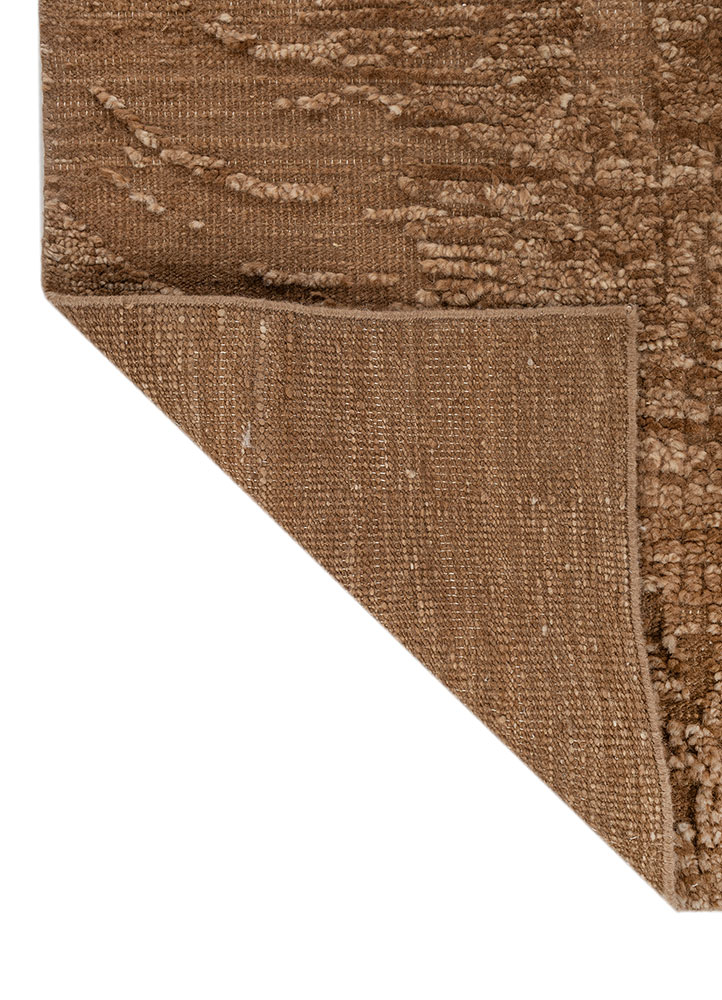 manifest beige and brown wool hand knotted Rug - Perspective