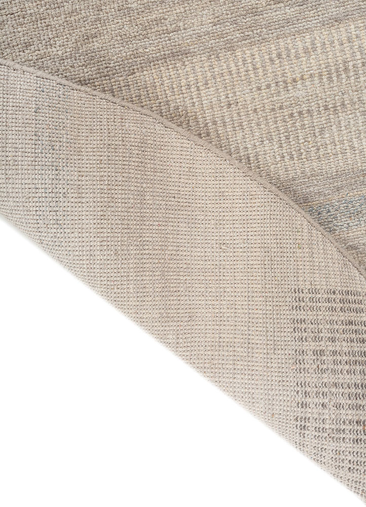 blythe blue wool hand knotted Rug - Perspective