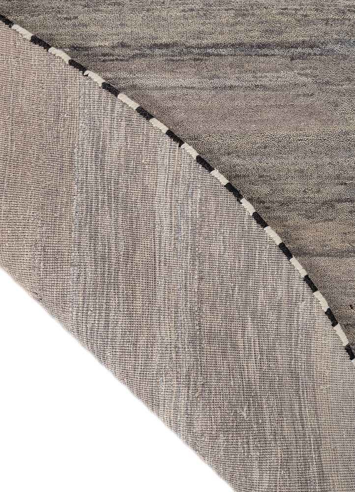 freedom manchaha grey and black wool and silk hand knotted Rug - Perspective