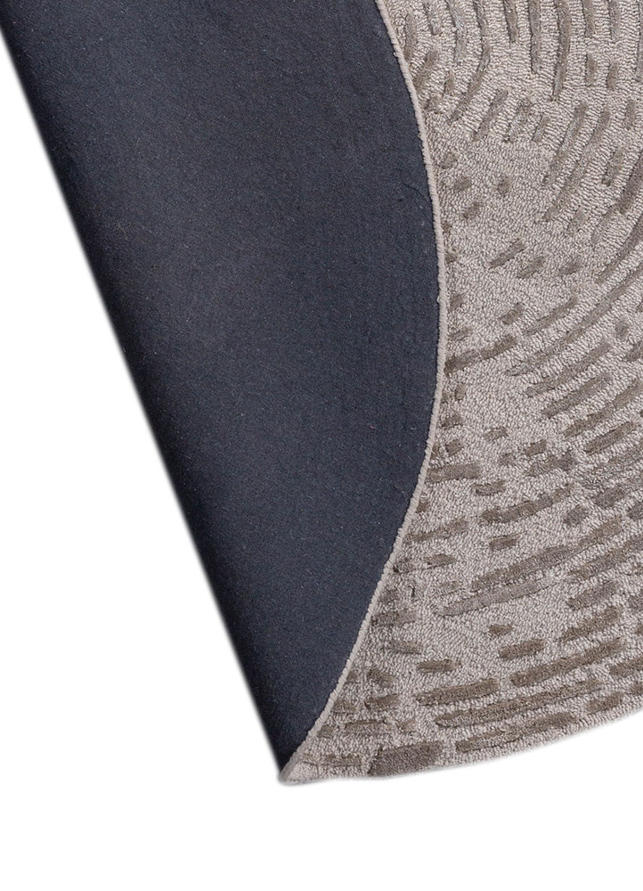 white noise ivory wool and viscose hand tufted Rug - Perspective