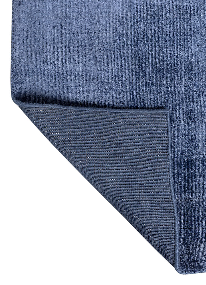 basis blue bamboo silk hand loom Rug - Perspective