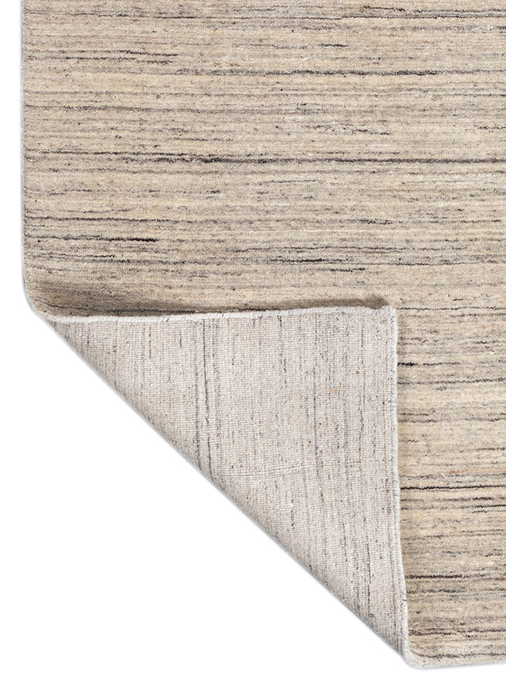 basis ivory wool hand loom Rug - Perspective