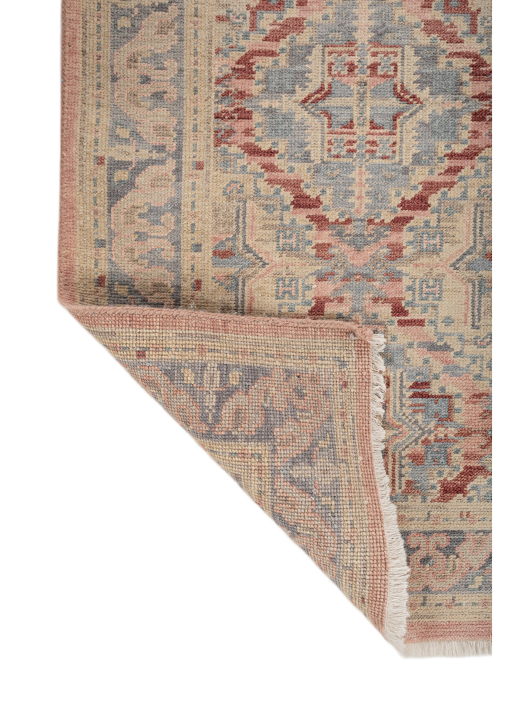 erbe pink and purple wool hand knotted Rug - Perspective