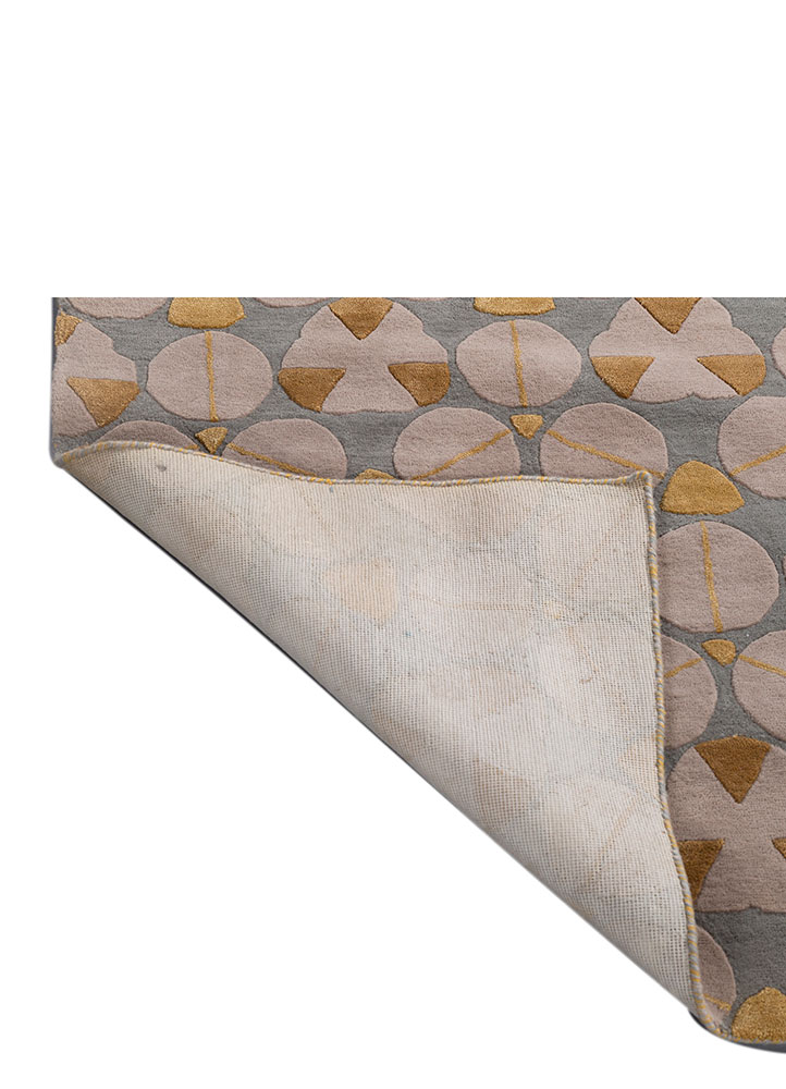 jaipur wunderkammer beige and brown wool and viscose hand tufted Rug - Perspective